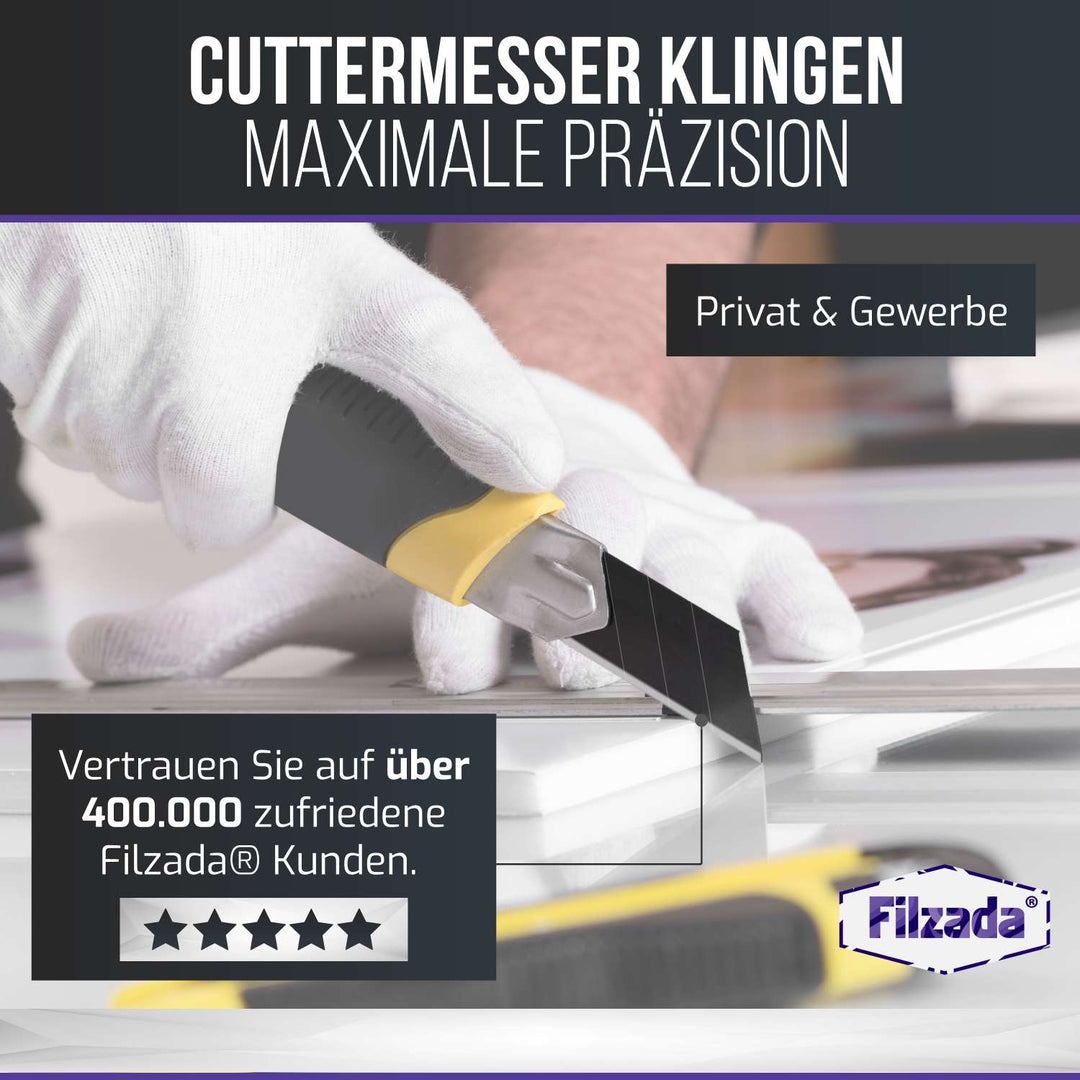 3 Profi Cuttermesser Teppichmesser Inkl. 10 Ersatzklingen | 18mm Klinge