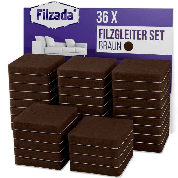 Haggiy Filzgleiter Selbstklebend 3,0 Mm Braun - 80 Stück 15x45 Mm Für Möbel & Böden